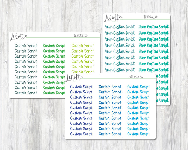 Coloured Custom Mini Scripts - Set 2