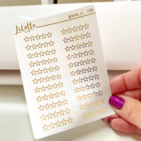 Foiled 5 Star Rating Stickers