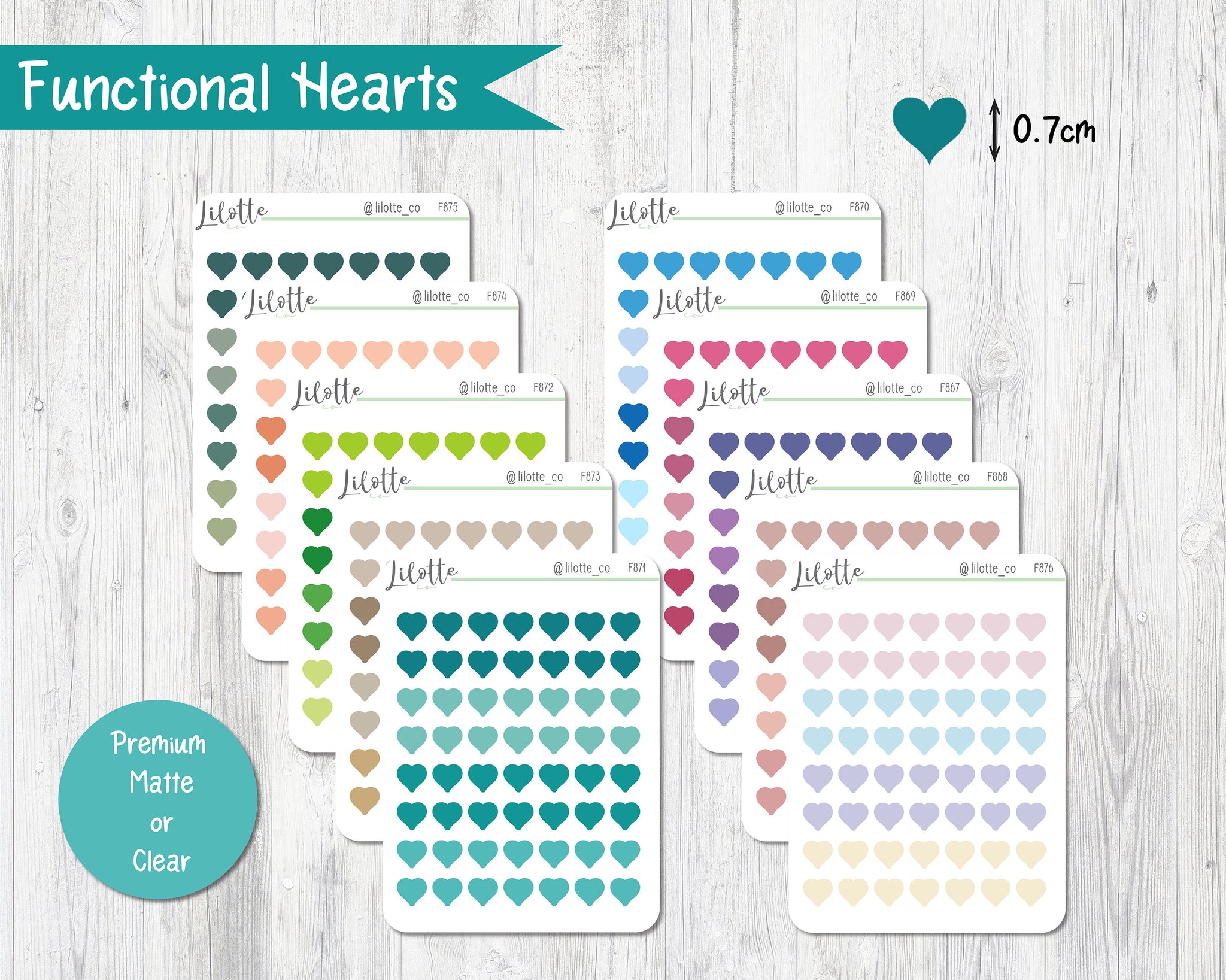 Functional Heart Stickers