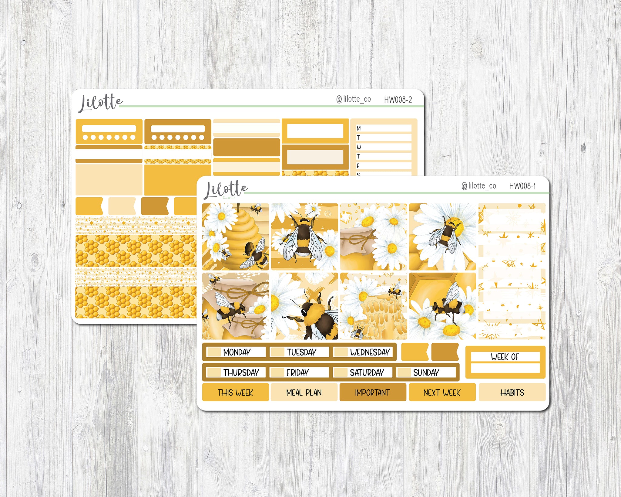 Bees - Hobonichi Cousin Weekly Kit