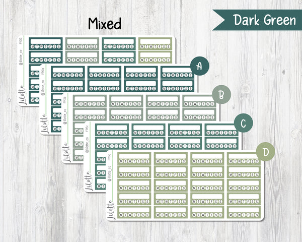 Habit Trackers - Medium Sheet