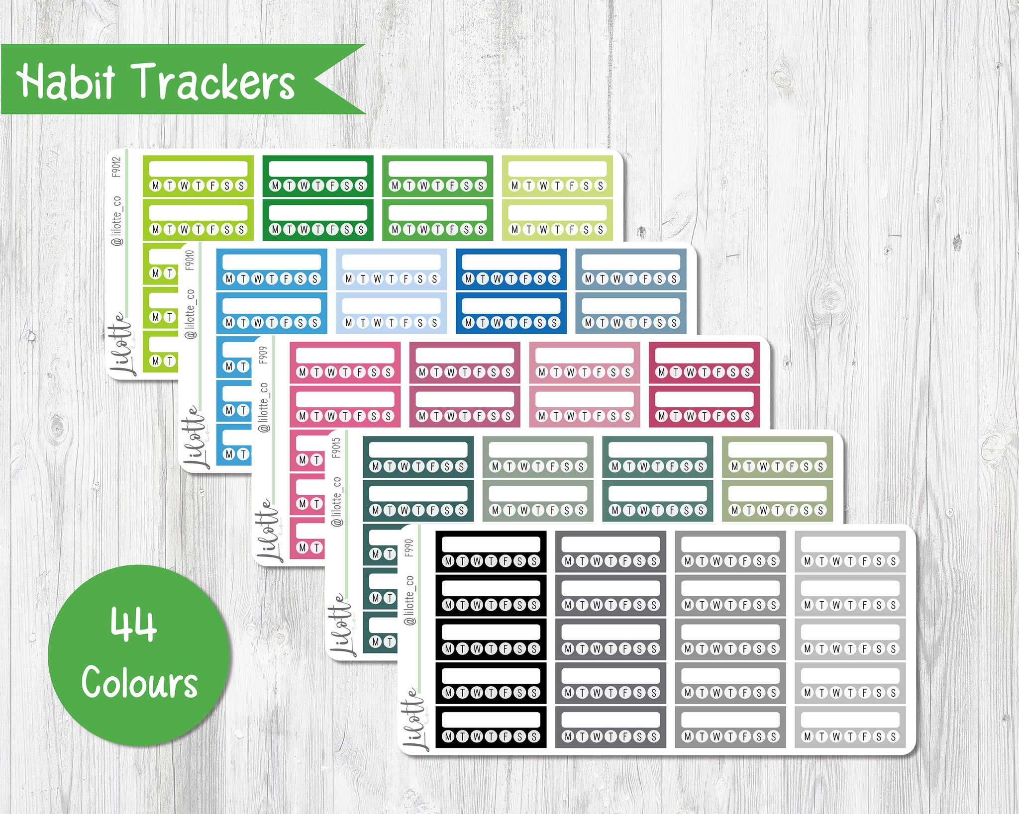 Habit Trackers - Medium Sheet