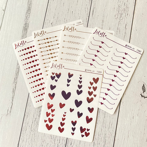 Foiled Heart Dividers