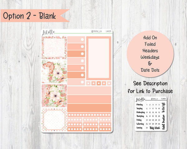 Peach Floral - Lime Weekly Kit