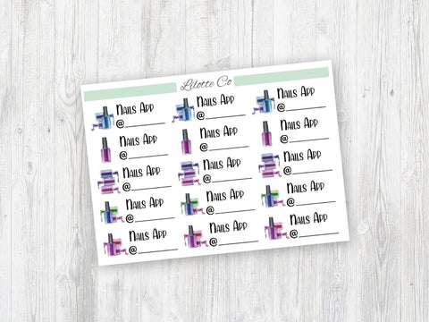 Nails Appointment Labels