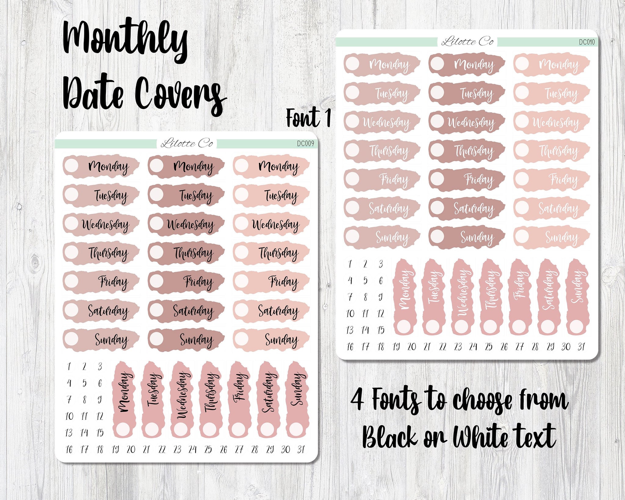 Blush - Monthly Date Covers