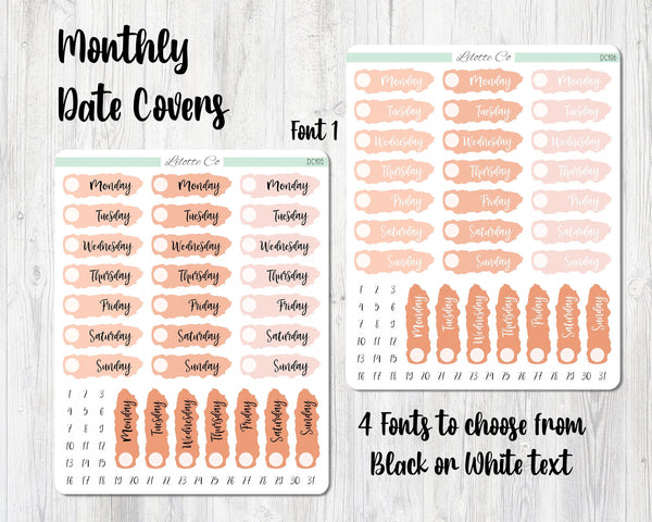 Apricot - Monthly Date Covers