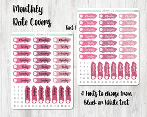 Pink - Monthly Date Covers