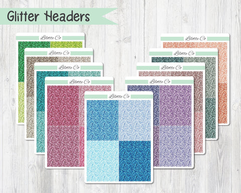 Glitter Headers