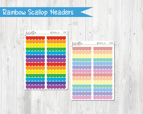 RAINBOW Scallop Headers