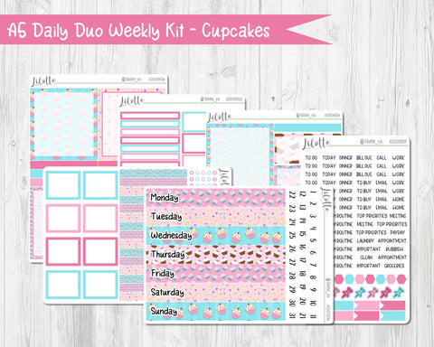 A5 Daily Duo Cupcakes Weekly Kit