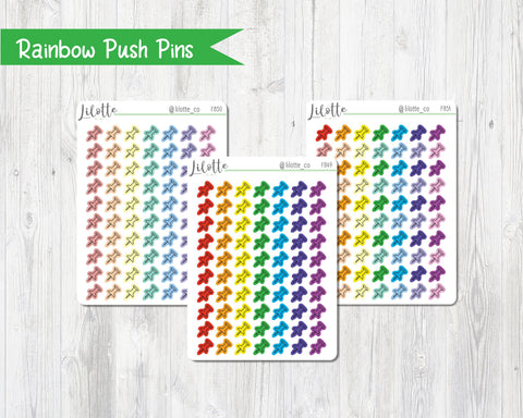 RAINBOW Push Pins