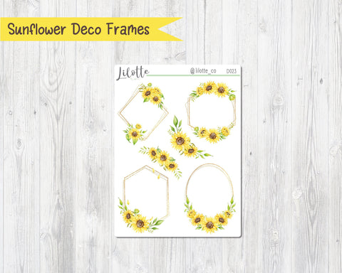 Sunflower Deco Frames