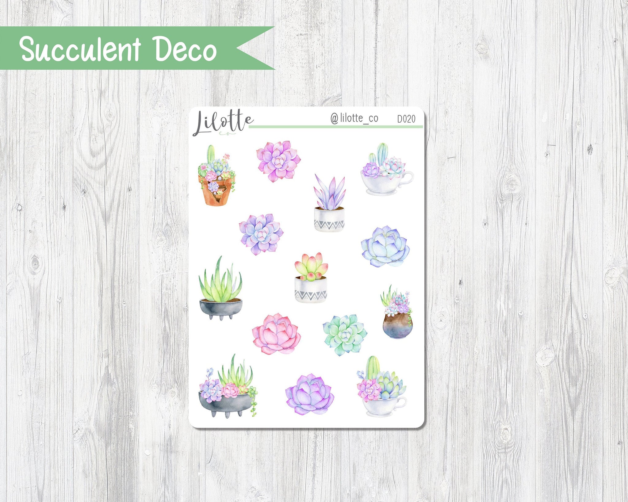 Succulent Deco Stickers