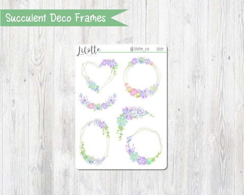 Succulent Deco Frames