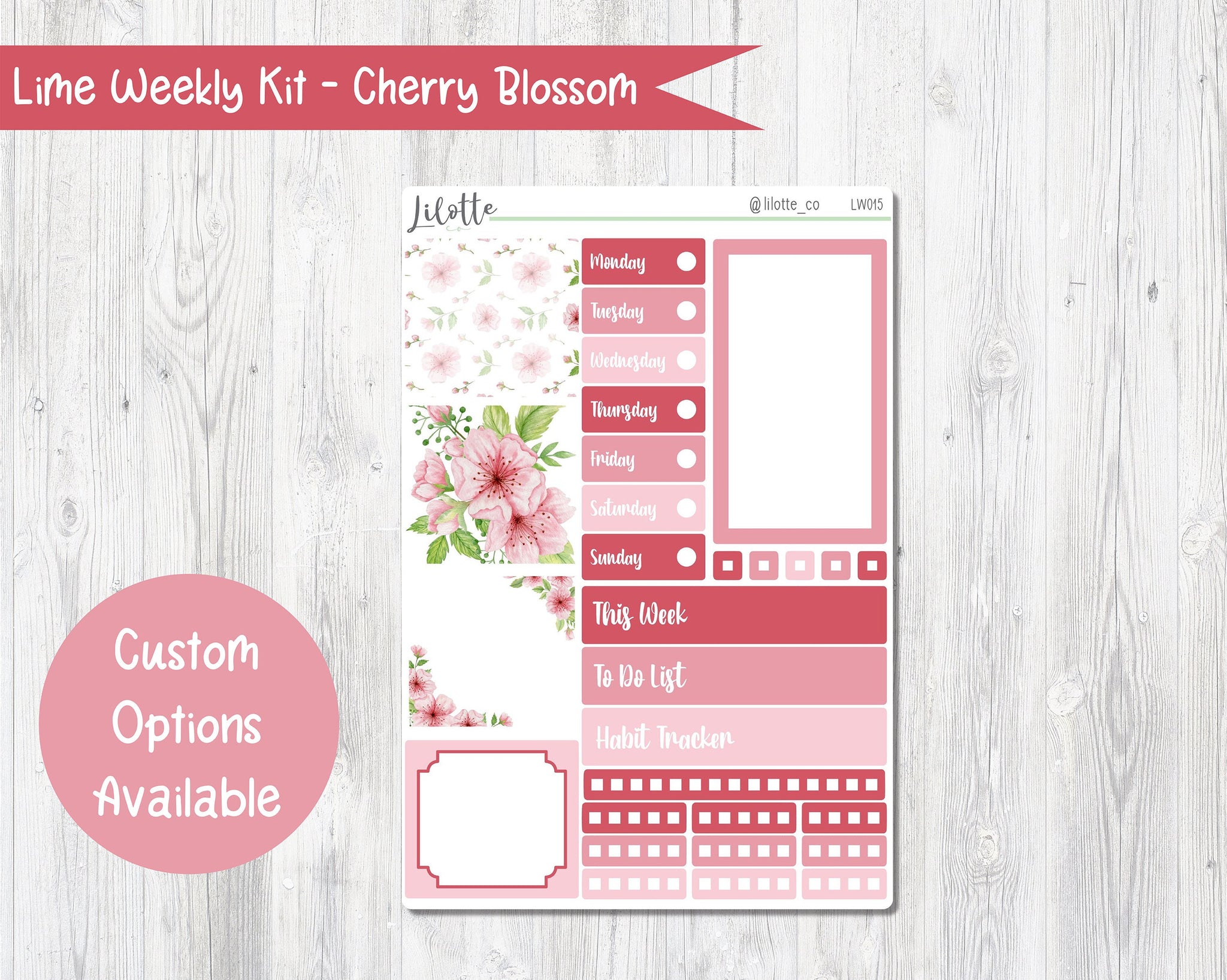 Cherry Blossom - Lime Weekly Kit