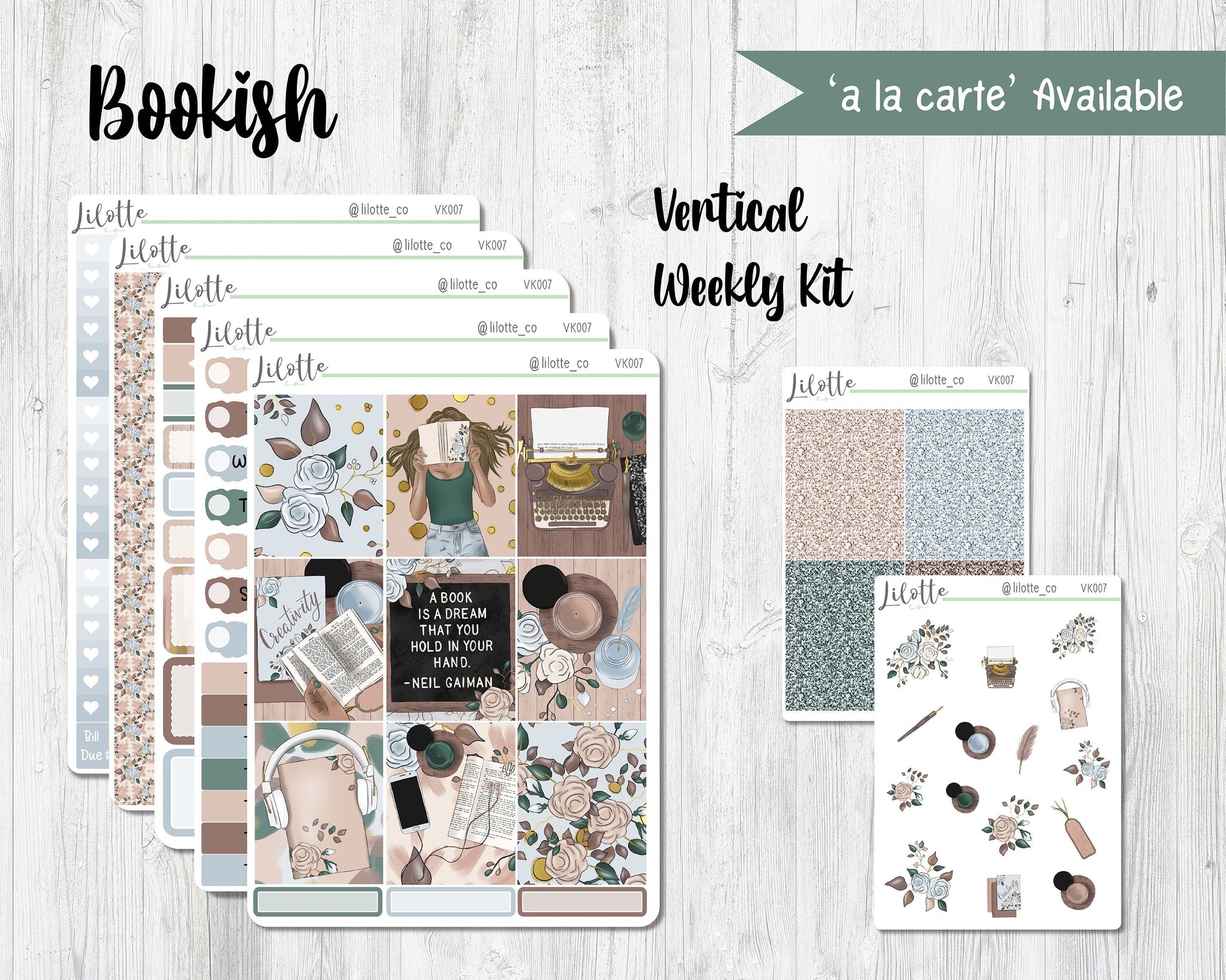 Bookish Vertical Weekly Kit