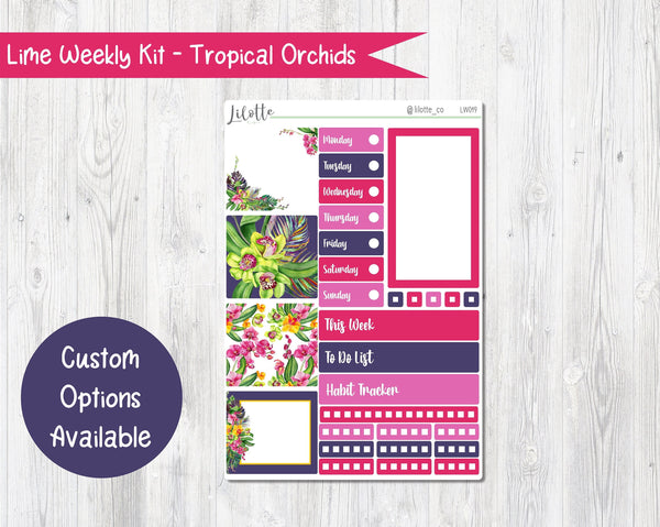 Tropical Orchids - Lime Weekly Kit